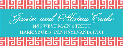 Greek Key Return Address Labels